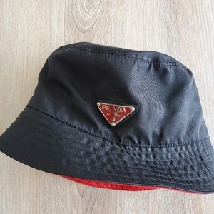 Prada Black Nylon Bucket Hat